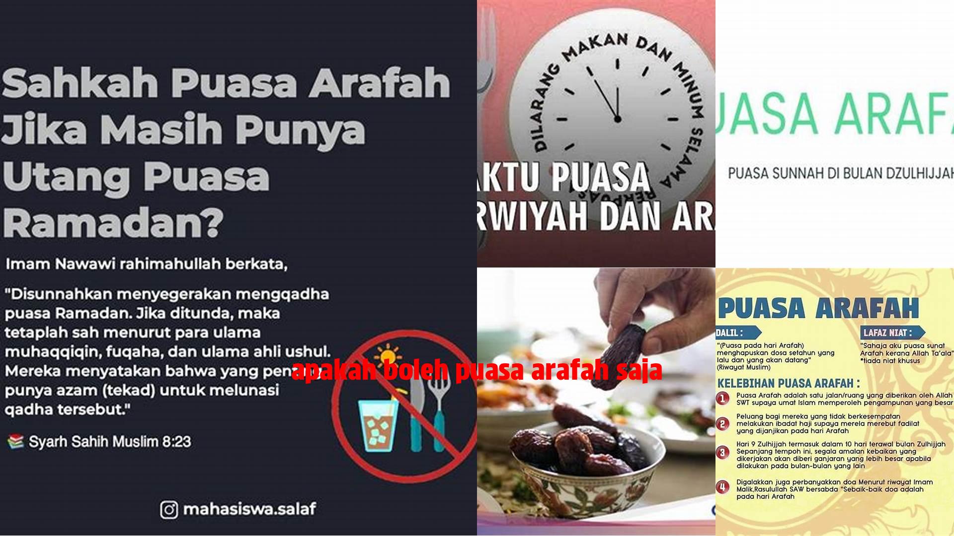 Apakah Boleh Puasa Arafah Saja