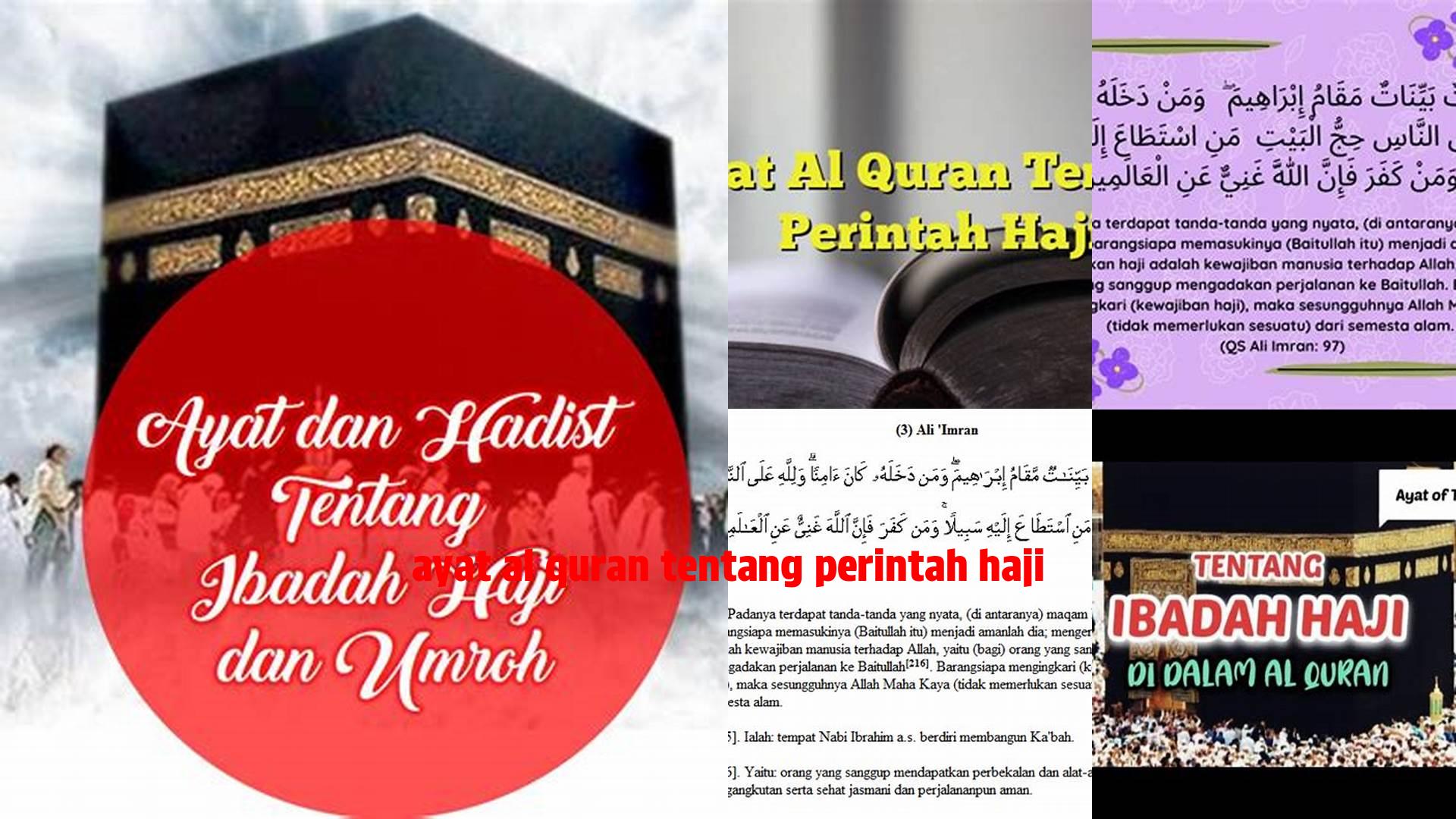 Ayat Al Quran Tentang Perintah Haji