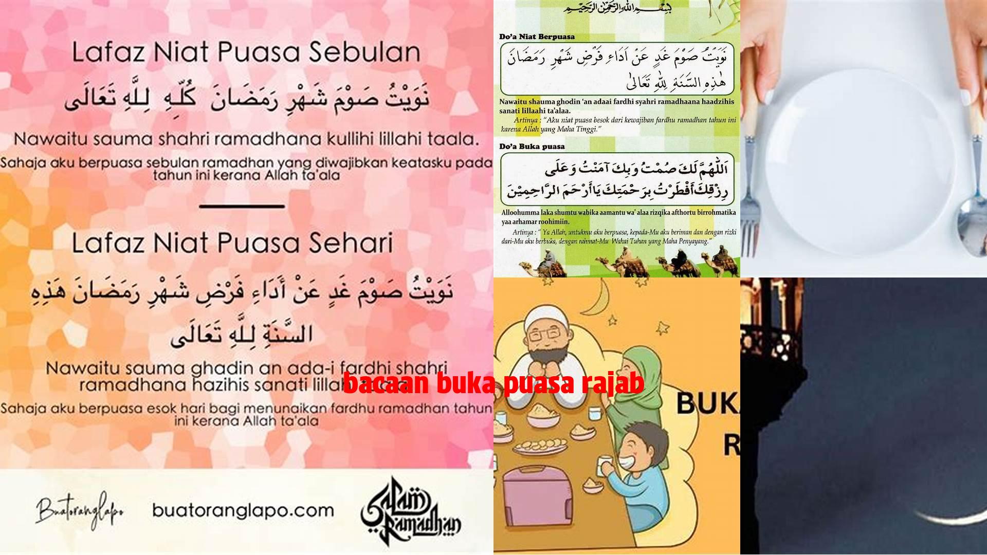 Bacaan Buka Puasa Rajab