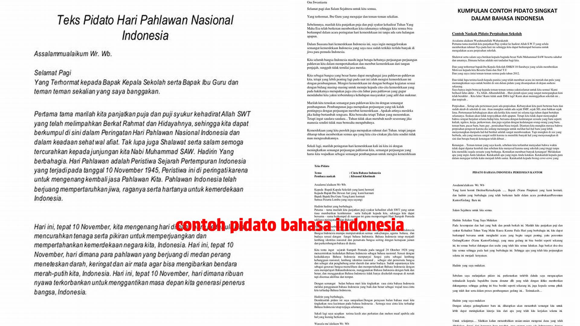 Contoh Pidato Bahasa Indonesia yang Menginspirasi dan Mempengaruhi