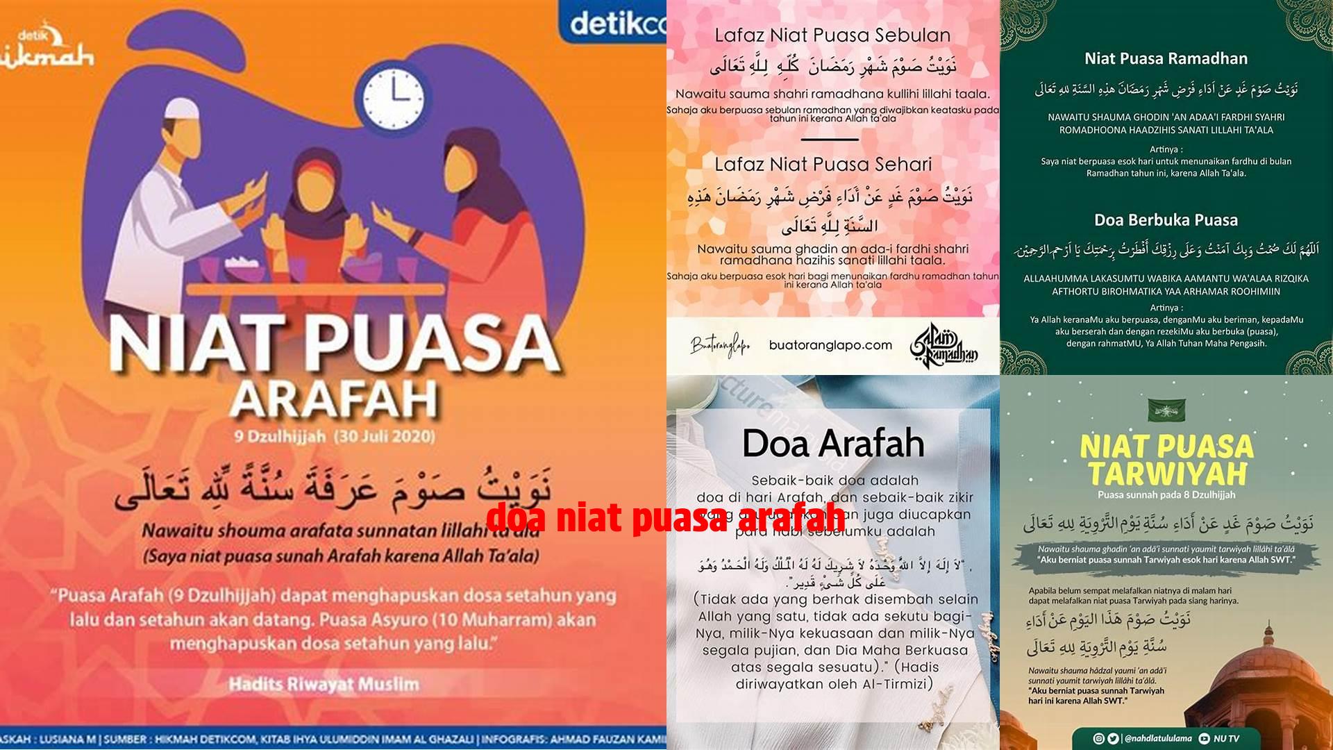 Doa Niat Puasa Arafah