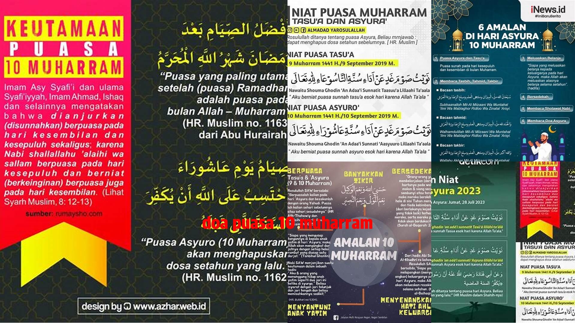 Doa Puasa 10 Muharram