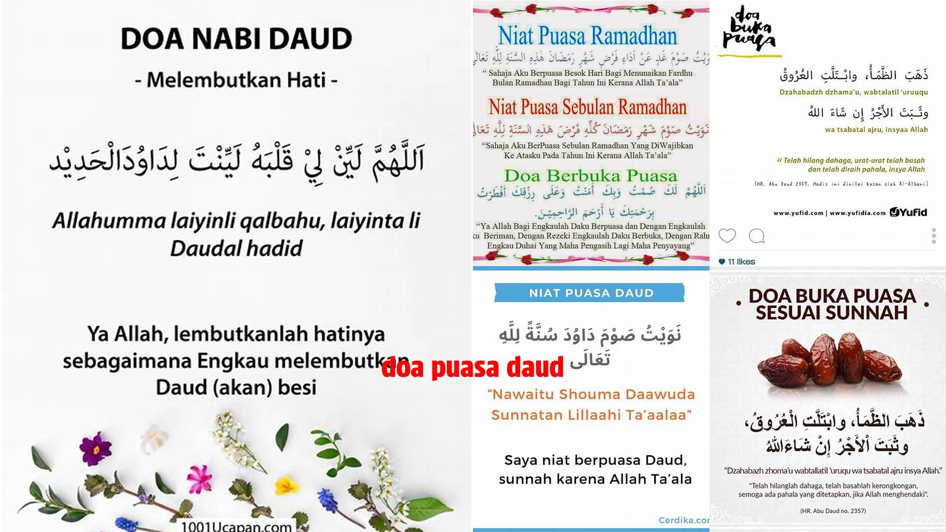 Doa Puasa Daud