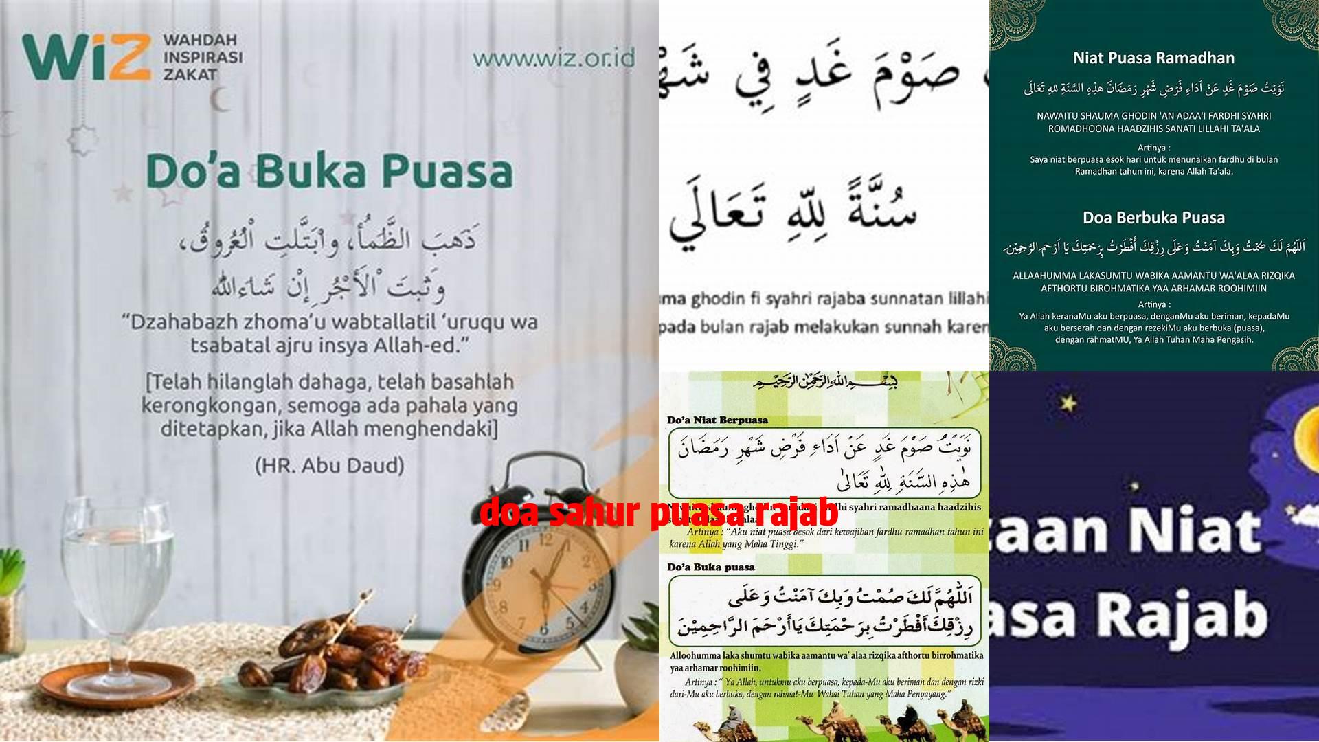 Doa Sahur Puasa Rajab