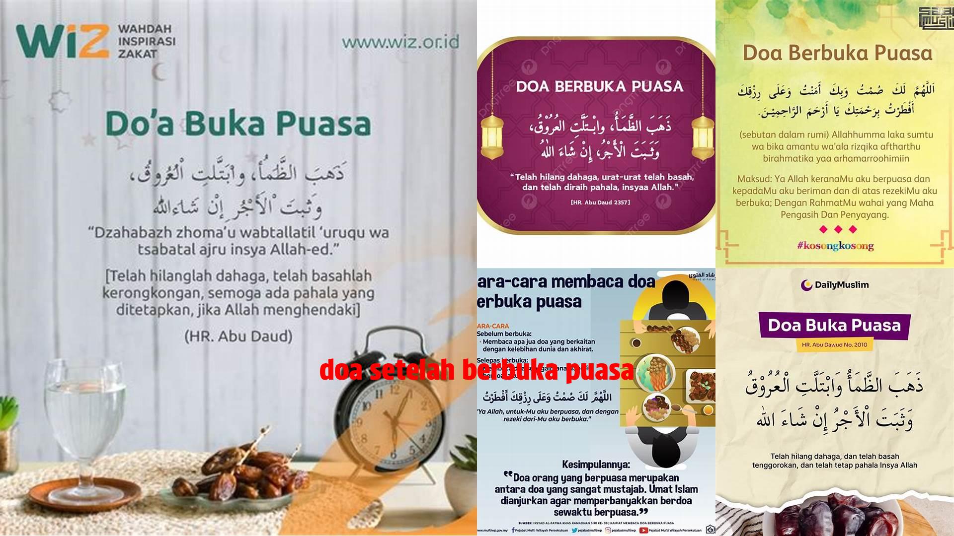 Doa Setelah Berbuka Puasa