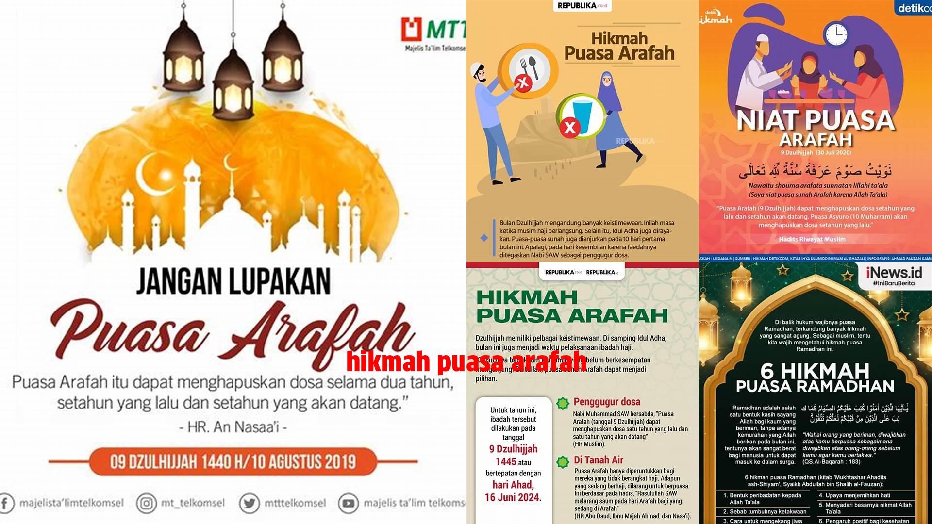 Hikmah Puasa Arafah