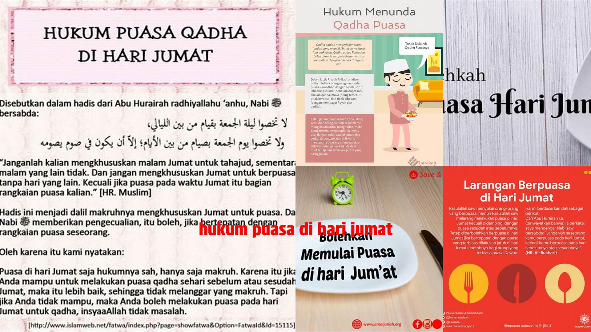 Hukum Puasa Di Hari Jumat