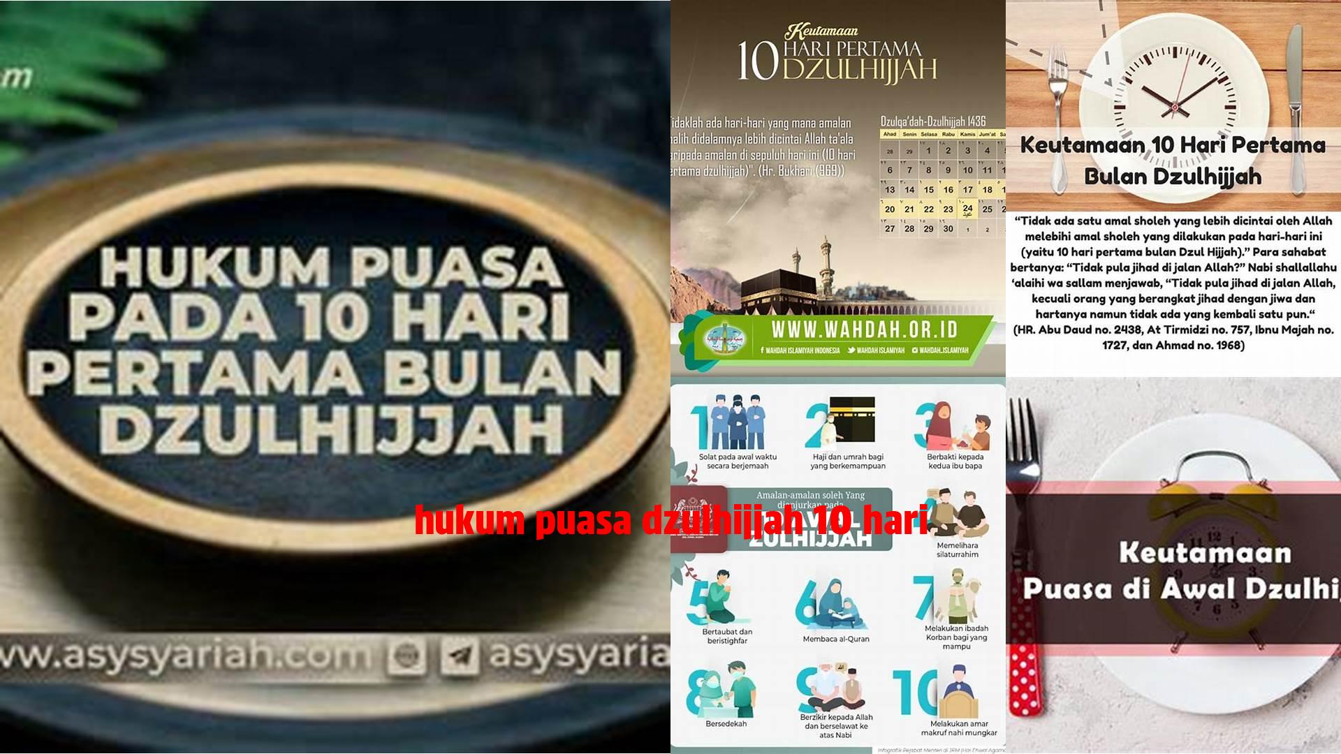 Hukum Puasa Dzulhijjah 10 Hari