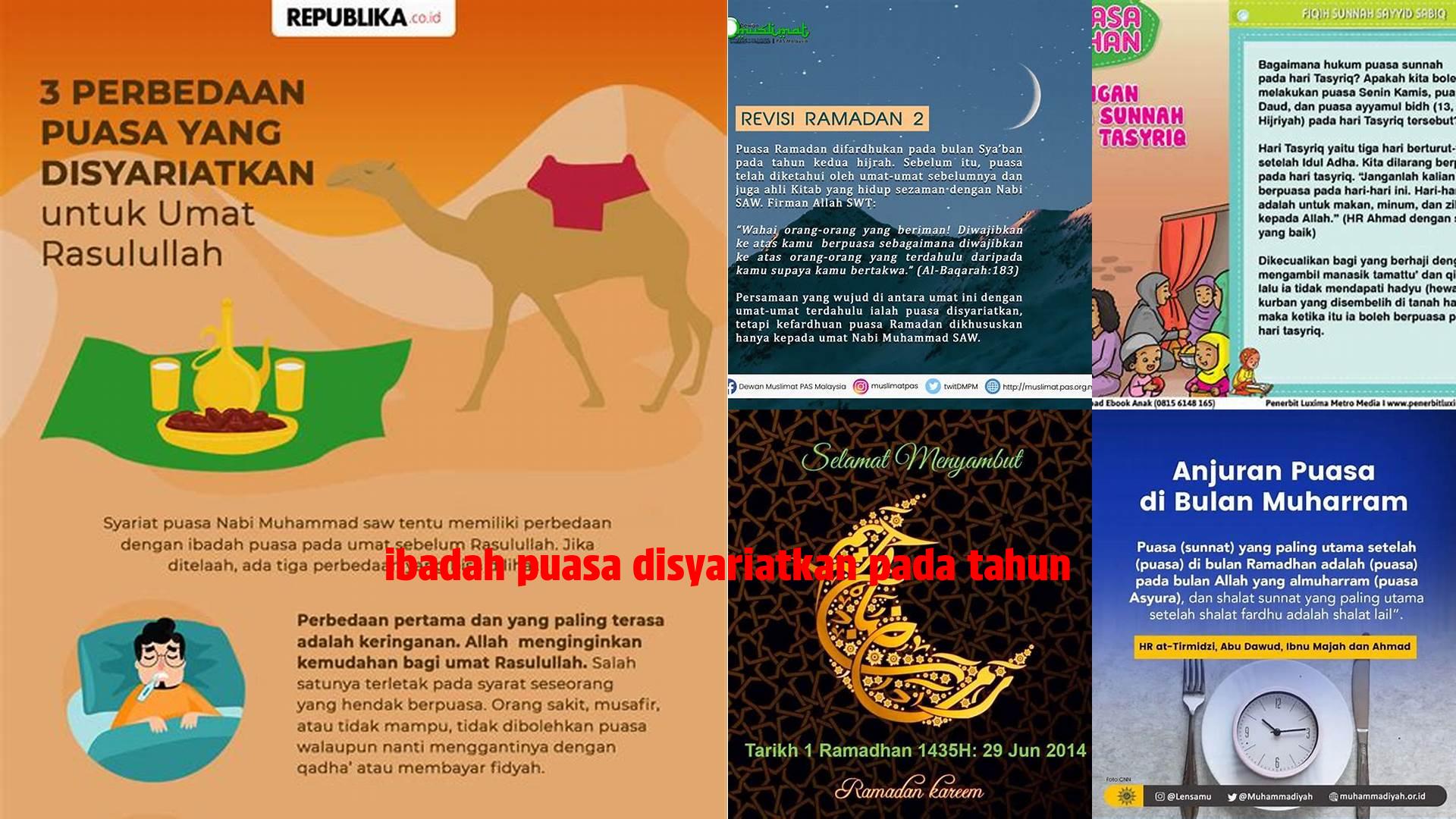 Ibadah Puasa Disyariatkan Pada Tahun