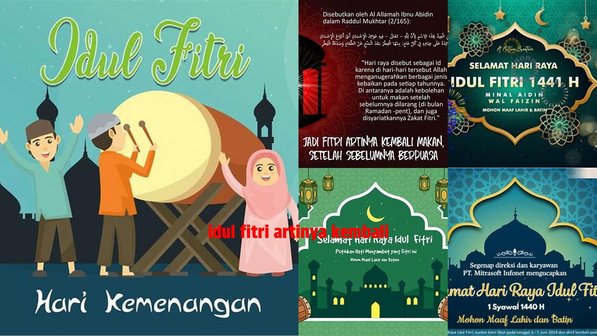 Idul Fitri Artinya Kembali