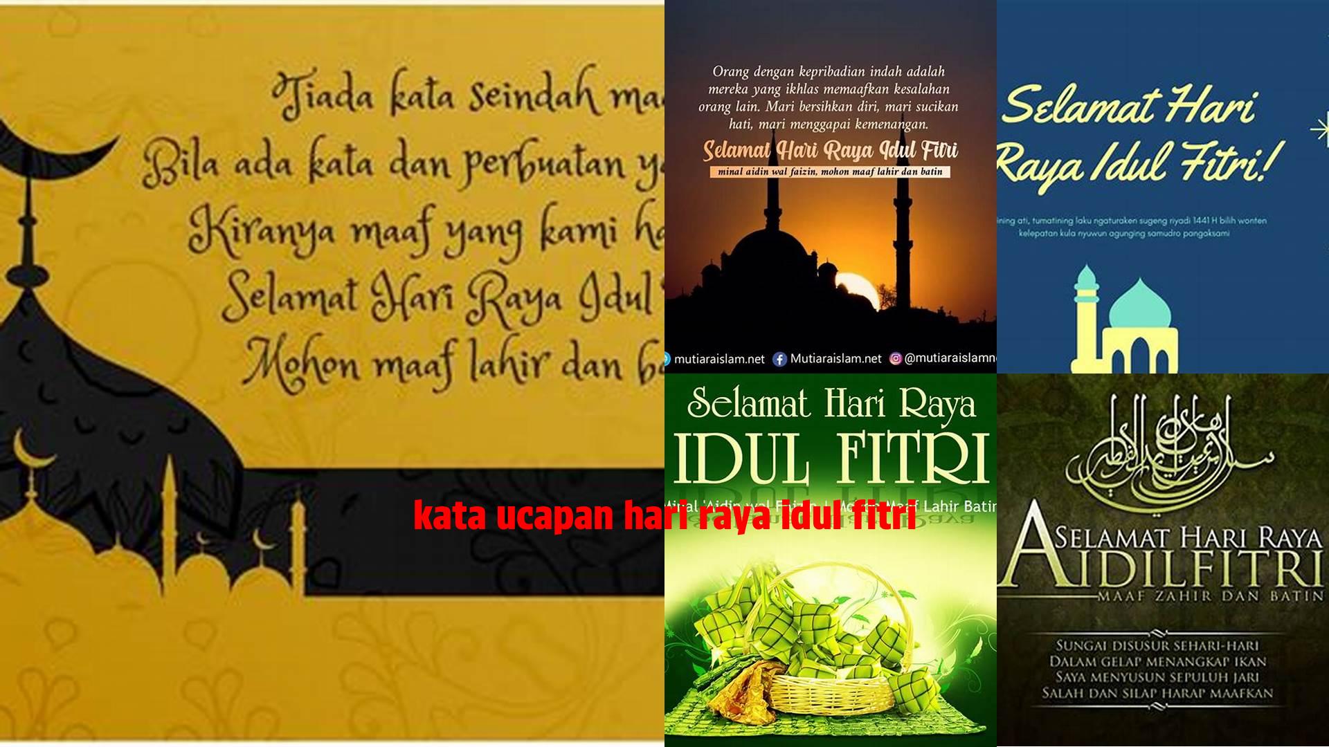 Kata Ucapan Hari Raya Idul Fitri