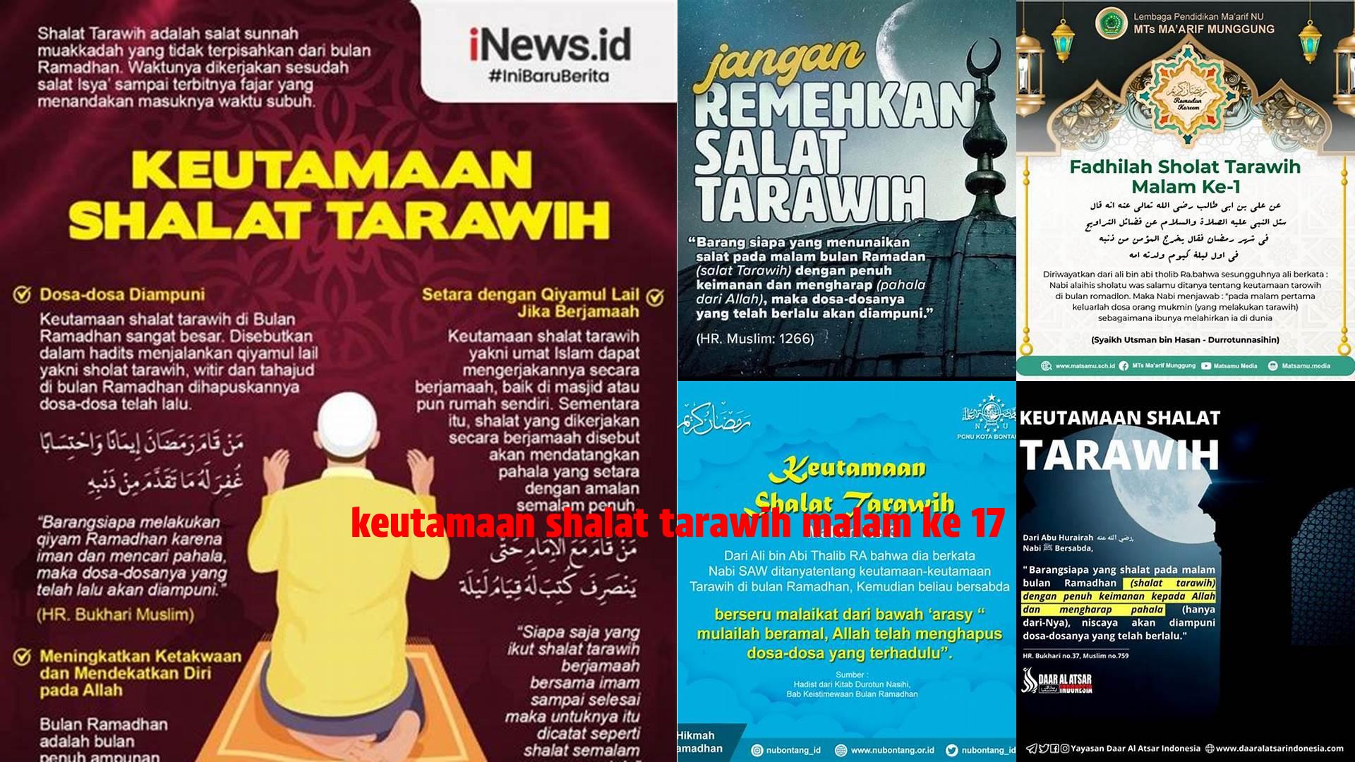 Keutamaan Shalat Tarawih Malam Ke 17