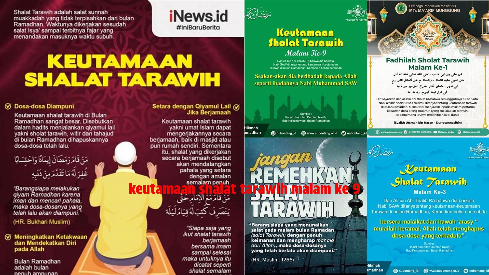 Keutamaan Shalat Tarawih Malam Ke 9