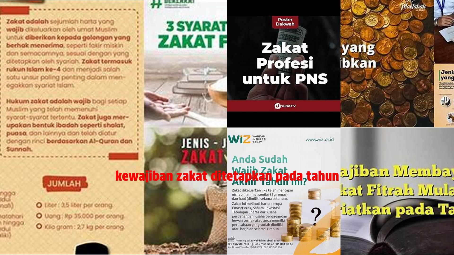 Kewajiban Zakat Ditetapkan pada Tahun: Panduan Lengkap