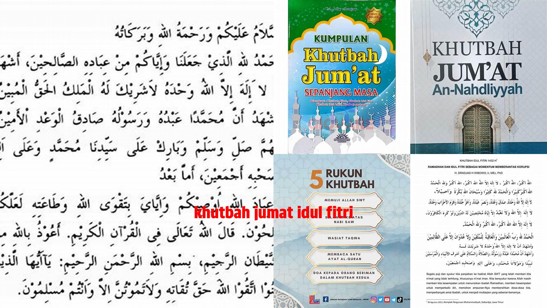 Khutbah Jumat Idul Fitri