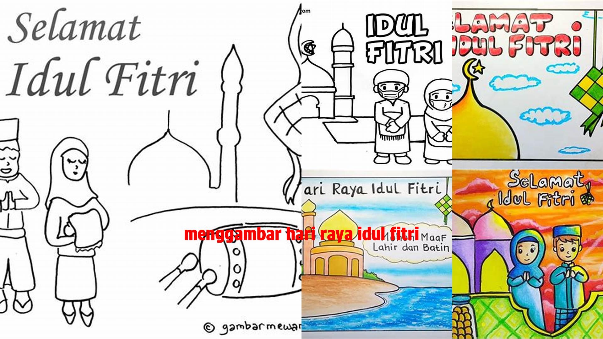 Menggambar Hari Raya Idul Fitri