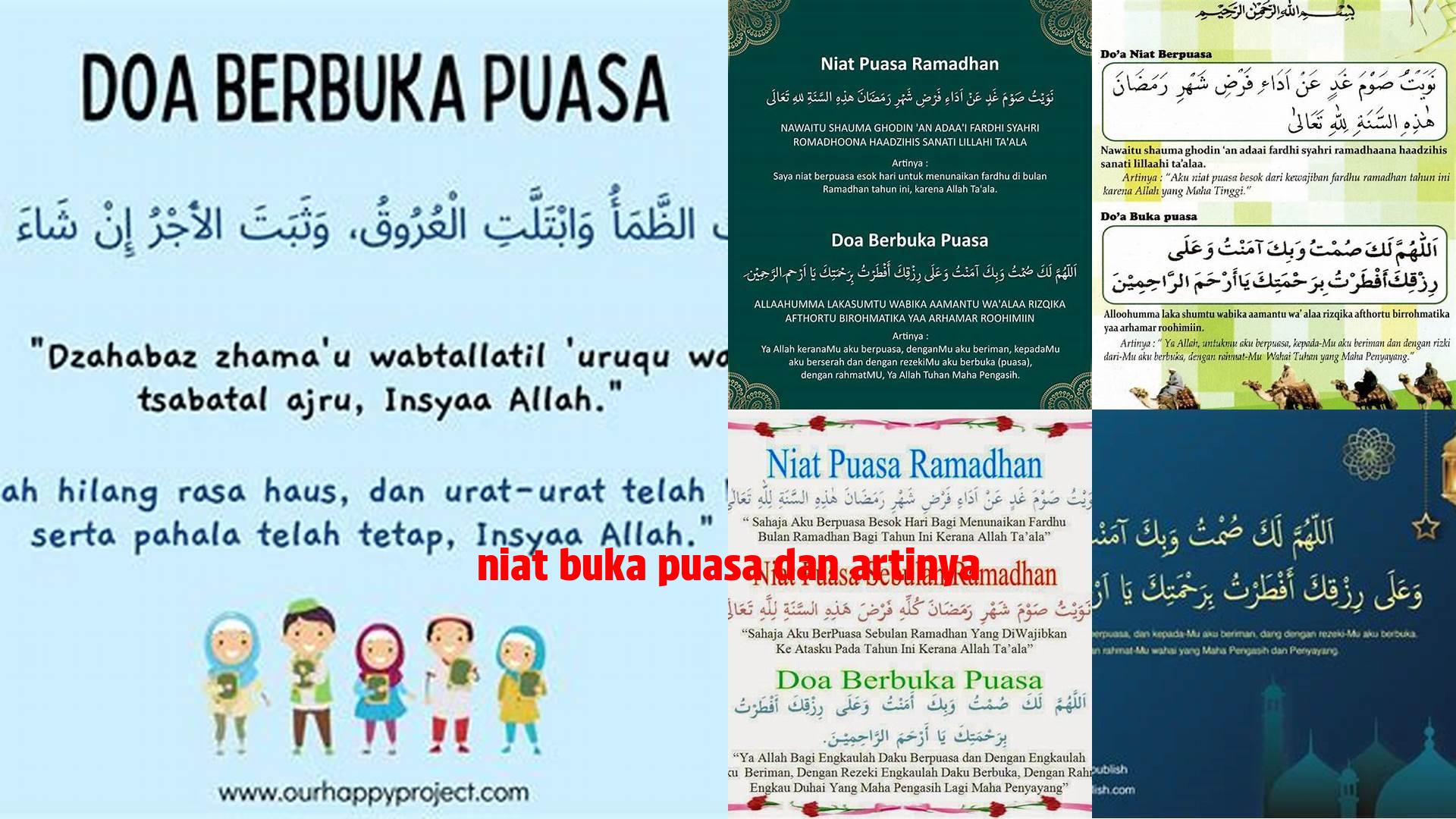 Niat Buka Puasa Dan Artinya