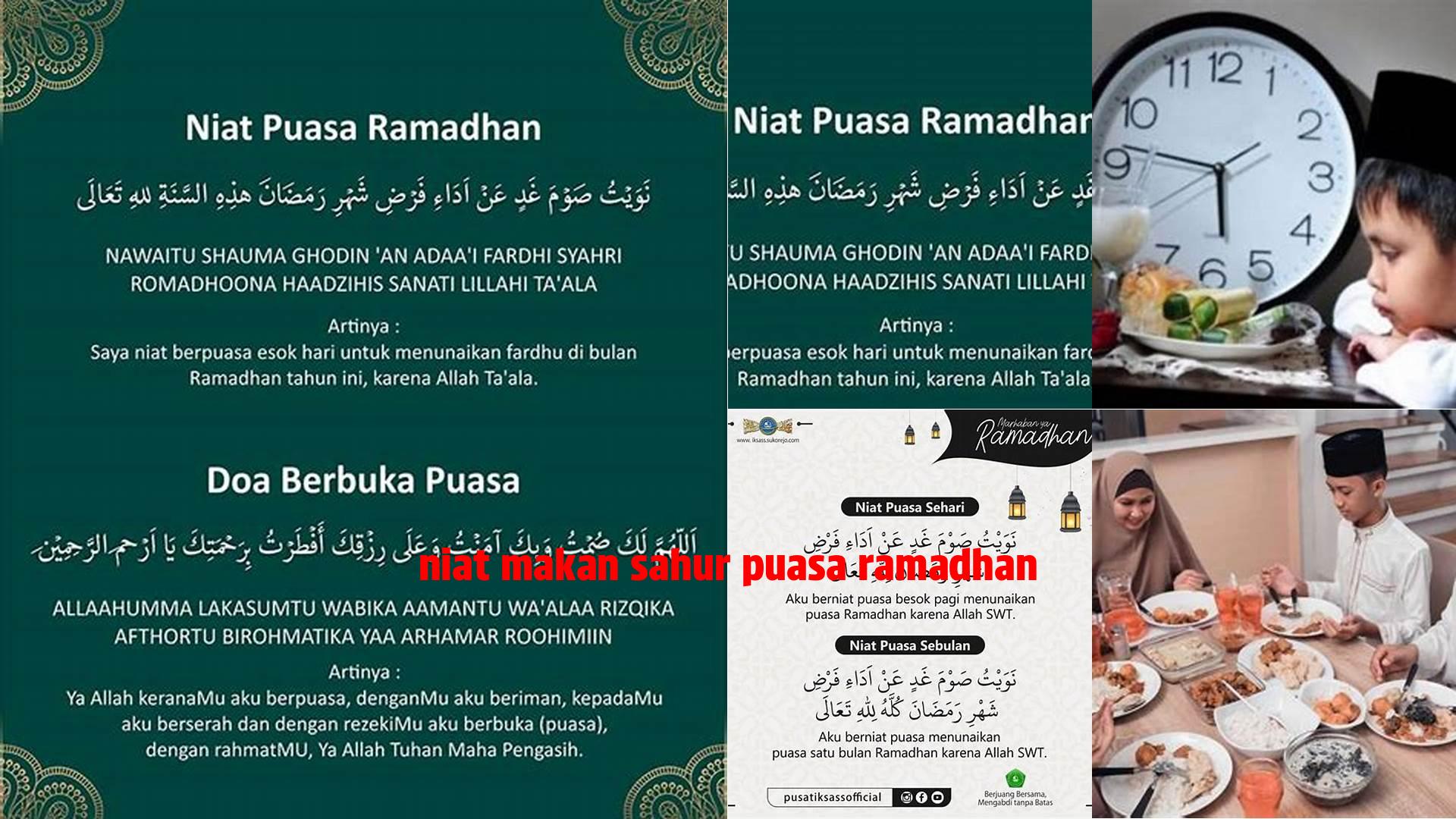 Niat Makan Sahur Puasa Ramadhan