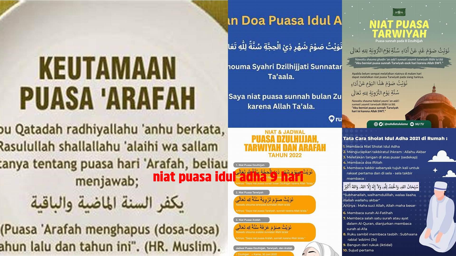 Niat Puasa Idul Adha 9 Hari