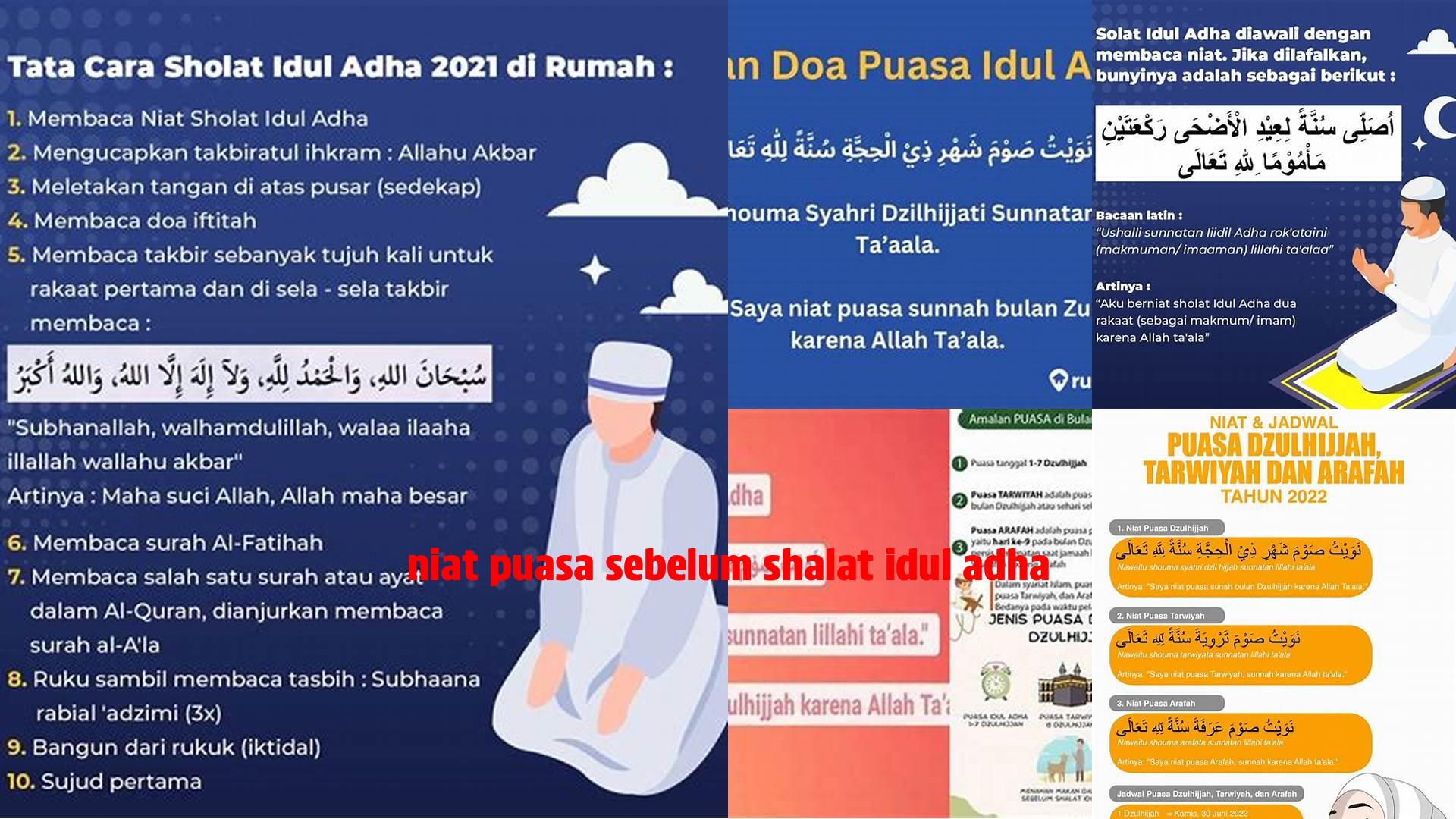 Niat Puasa Sebelum Shalat Idul Adha