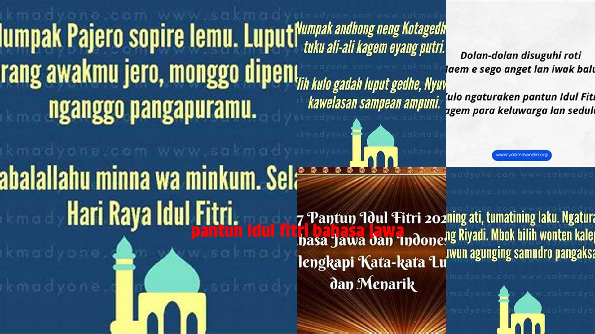 Pantun Idul Fitri Bahasa Jawa