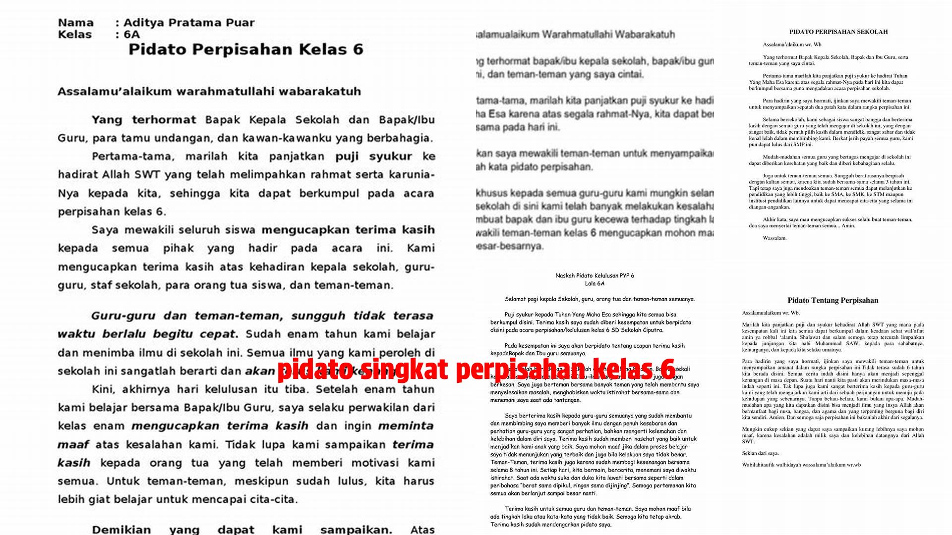 Panduan Praktis Pidato Perpisahan Kelas 6 yang Berkesan