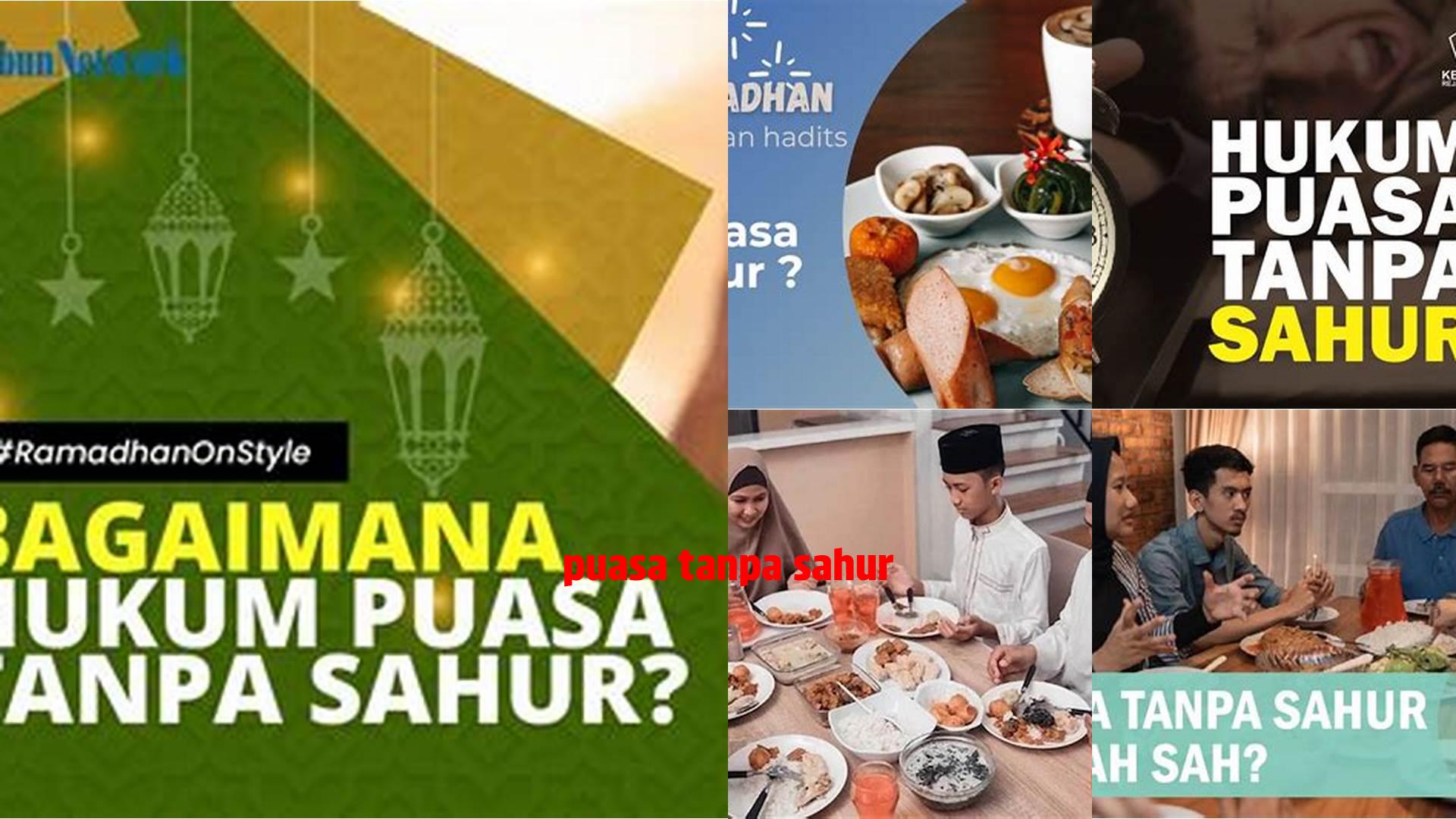 Puasa Tanpa Sahur