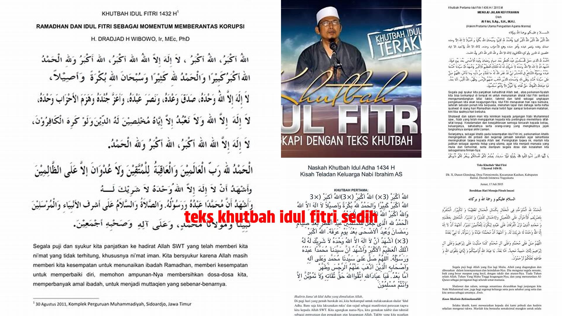 Teks Khutbah Idul Fitri Sedih