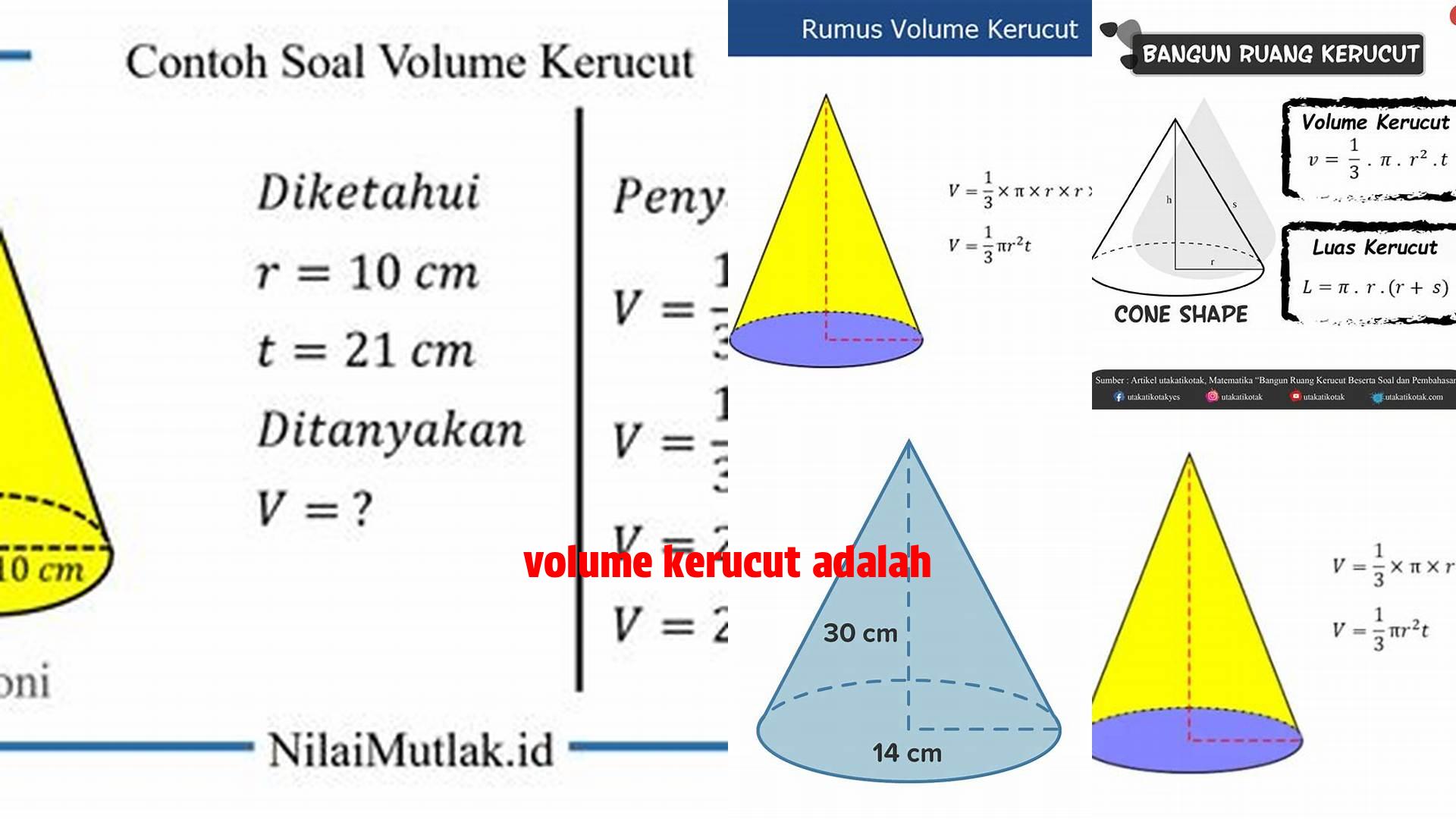 Cara Jitu Hitung Volume Kerucut: Panduan Referensi Lengkap