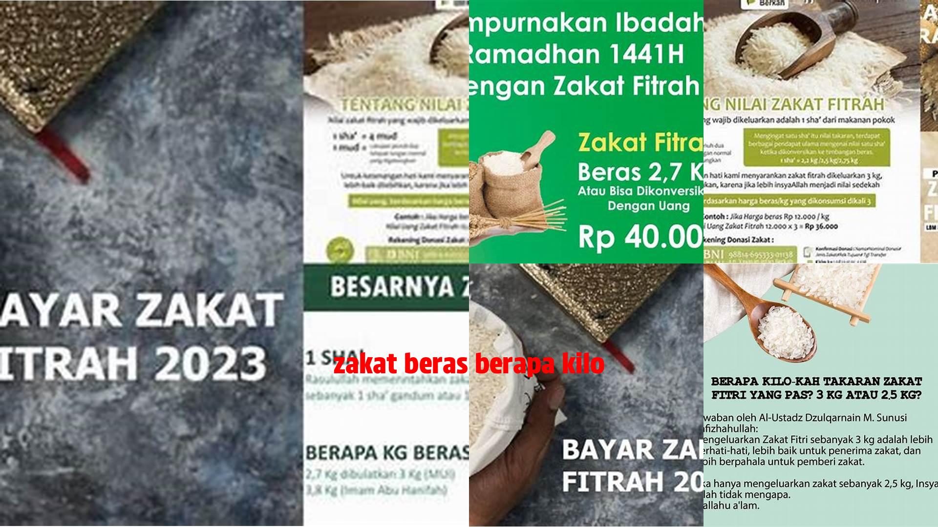 Kupas Tuntas: Zakat Beras Berapa Kilo?