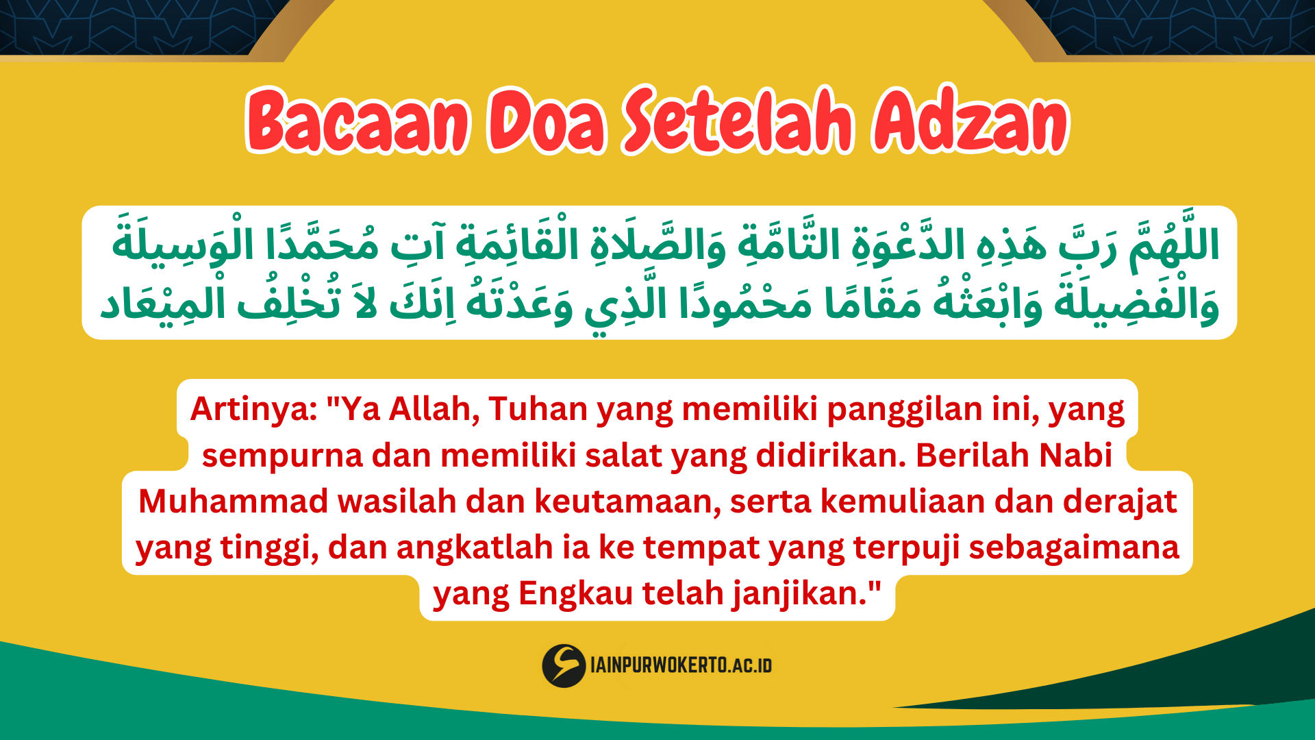 Amalkan Doa Setelah Adzan Untuk Mendapatkan Syafaat Dari Rasulullah Saw