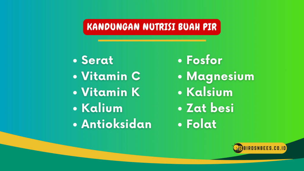 Kandungan Nutrisi Buah Pir